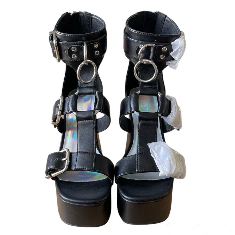 Current Mood Midnight Mood Buckle Platform Heels